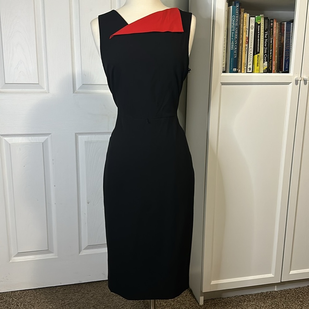 Beautiful Black & Red Calvin Klein Midi Dress